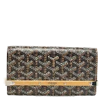 Brown Coated canvas Goyard Clutch