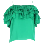 Green Polyester Maje Top