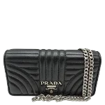 Black Leather Prada Wallet