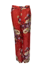 Red Fabric Etro Pants