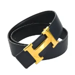 Black Leather Hermès Belt
