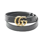 Black Leather Gucci Belt