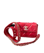 Red Leather Chanel Pouch