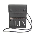 Black Leather Valentino Pouch