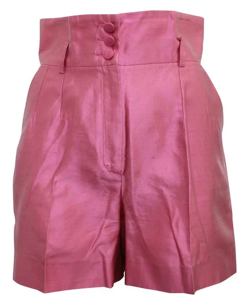 Pink Silk Dolce & Gabbana Shorts