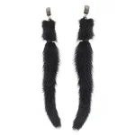 Black Fur Saint Laurent Earrings