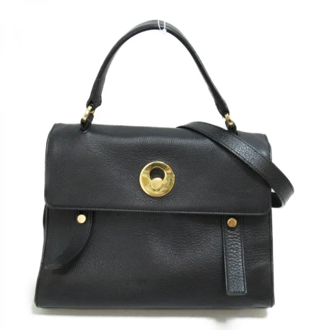 Black Leather Yves Saint Laurent Handbag