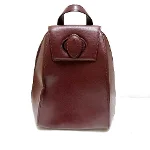 Red Leather Cartier Backpack