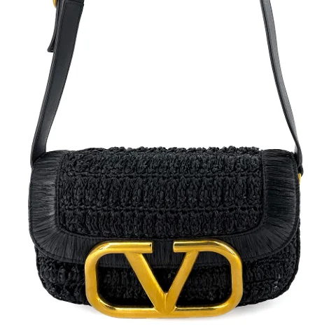 Black Canvas Valentino Shoulder Bag