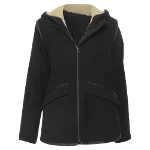 Black Polyester Maje Coat