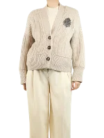 Beige Cashmere Brunello Cucinelli Cardigan