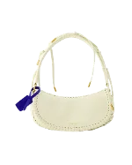 Beige Leather Off White Shoulder Bag