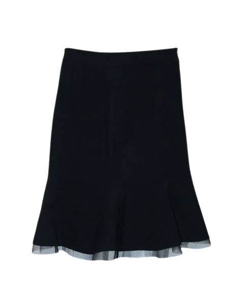 Black Wool Dkny Skirt
