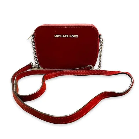 Red Leather Michael Kors Shoulder Bag