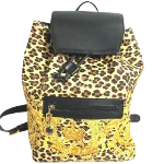 Yellow Leather Versace Backpack