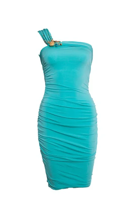 Blue Viscose Blumarine Dress