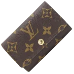 Brown Canvas Louis Vuitton Key Pouch