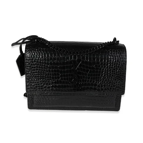 Black Fabric Saint Laurent Shoulder Bag