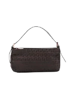 Brown Canvas Fendi Baguette