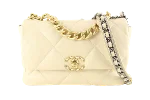 Beige Leather Chanel Flap Bag