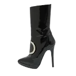 Black Fabric Versace Boots