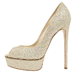 Gold Fabric Casadei Heels