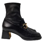 Black Leather Gucci Boots