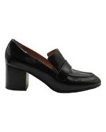 Black Leather Jil Sander Heels