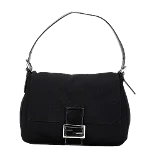 Black Leather Fendi Baguette Mamma