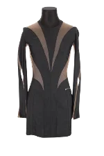 Black Fabric Mugler Dress