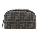 Brown Canvas Fendi Vanity Bag