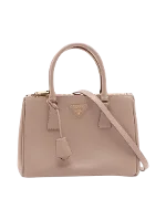 Pink Leather Prada Galleria Bag