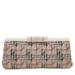 Multicolor Satin Burberry Clutch