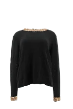 Black Linen Maje Cardigan