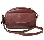 Brown Leather Cartier Crossbody Bag