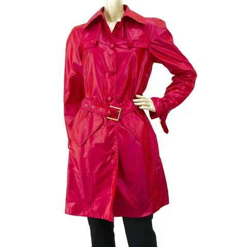Red Fabric Roberto Cavalli Coat