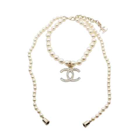 Beige Pearl Chanel Necklace