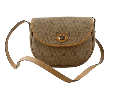 Brown Leather Dior Crossbody Bag