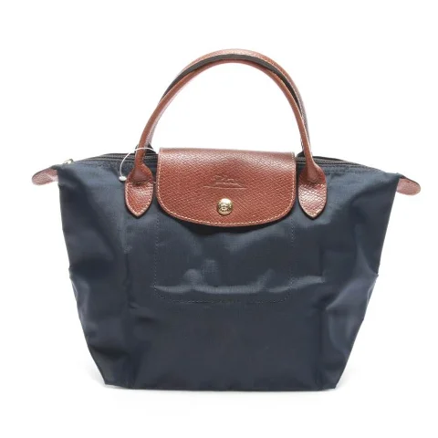 Blue Fabric Longchamp Handbag