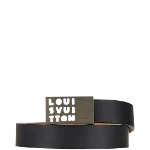 Black Leather Louis Vuitton Belt