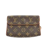 Brown Cotton Louis Vuitton Florentine Pochette