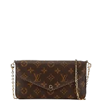 Brown Canvas Louis Vuitton Pochette Felicie