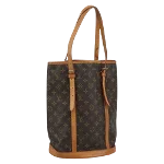 Brown Canvas Louis Vuitton Bucket Bag