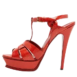 Red Leather Yves Saint Laurent Sandals