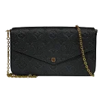 Black Canvas Louis Vuitton Pochette Felicie