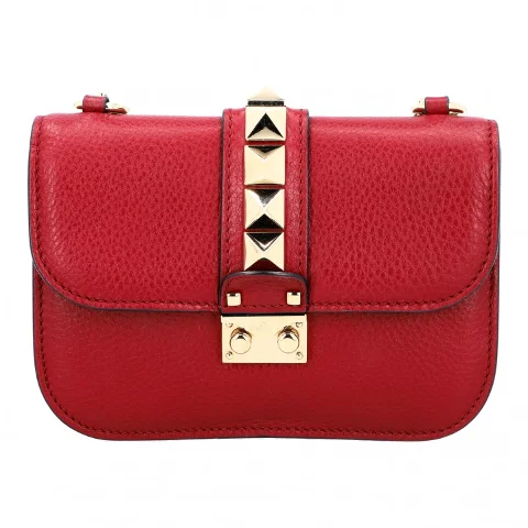 Red Leather Valentino Shoulder Bag