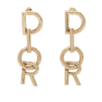 Gold Metal Dior Earrings