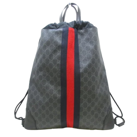 Grey Canvas Gucci Backpack