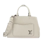 White Leather Louis Vuitton Pochette Marelle