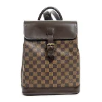 Brown Coated canvas Louis Vuitton Soho Backpack